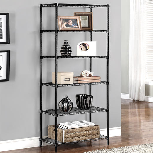 溢彩年华 六层厨房置物架 落地货架子储物收纳架 55x30x175cm移动书架微波炉架花架浴室架子 DKI2-173M 商品图6