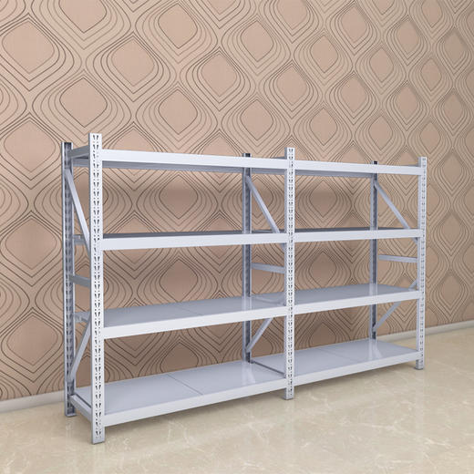 佐盛仓储货架置物架储物架超市仓库库房展示架中型2米白色四层主架 商品图2