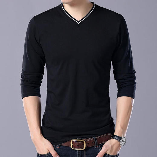 DDZ-XL8812新款2019男宽松圆领长袖t恤 商品图3