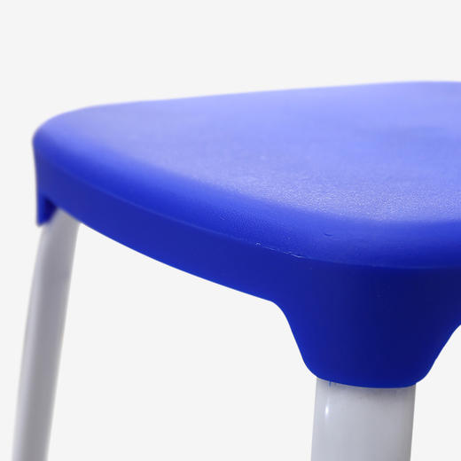 华恺之星 凳子椅子休闲时尚彩色换鞋凳加厚塑料凳子矮凳 蓝色 商品图3