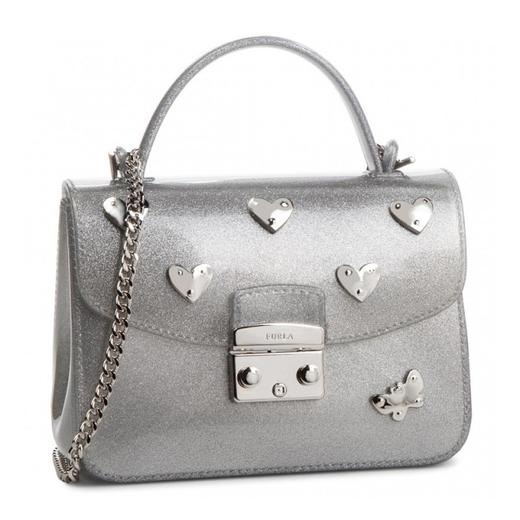 【香港直邮】·QH Furla 芙拉 女士银色PVC单肩包斜挎包 992782 商品图0