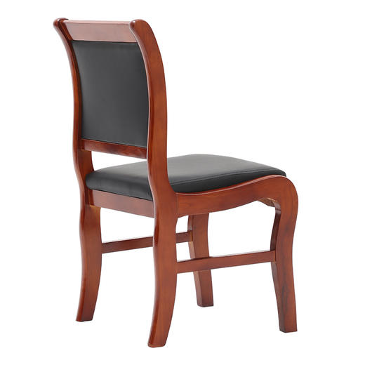 中伟办公椅电脑椅实木皮革会议椅靠背椅培训椅子 商品图3