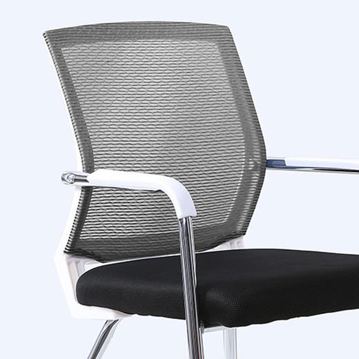 奈高电脑椅办公椅职员网椅会议椅弓形椅子家用电脑椅子休闲椅 灰色 商品图2
