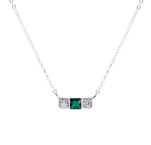 【首饰】小方形S925纯银时尚创意锁骨链 商品图4