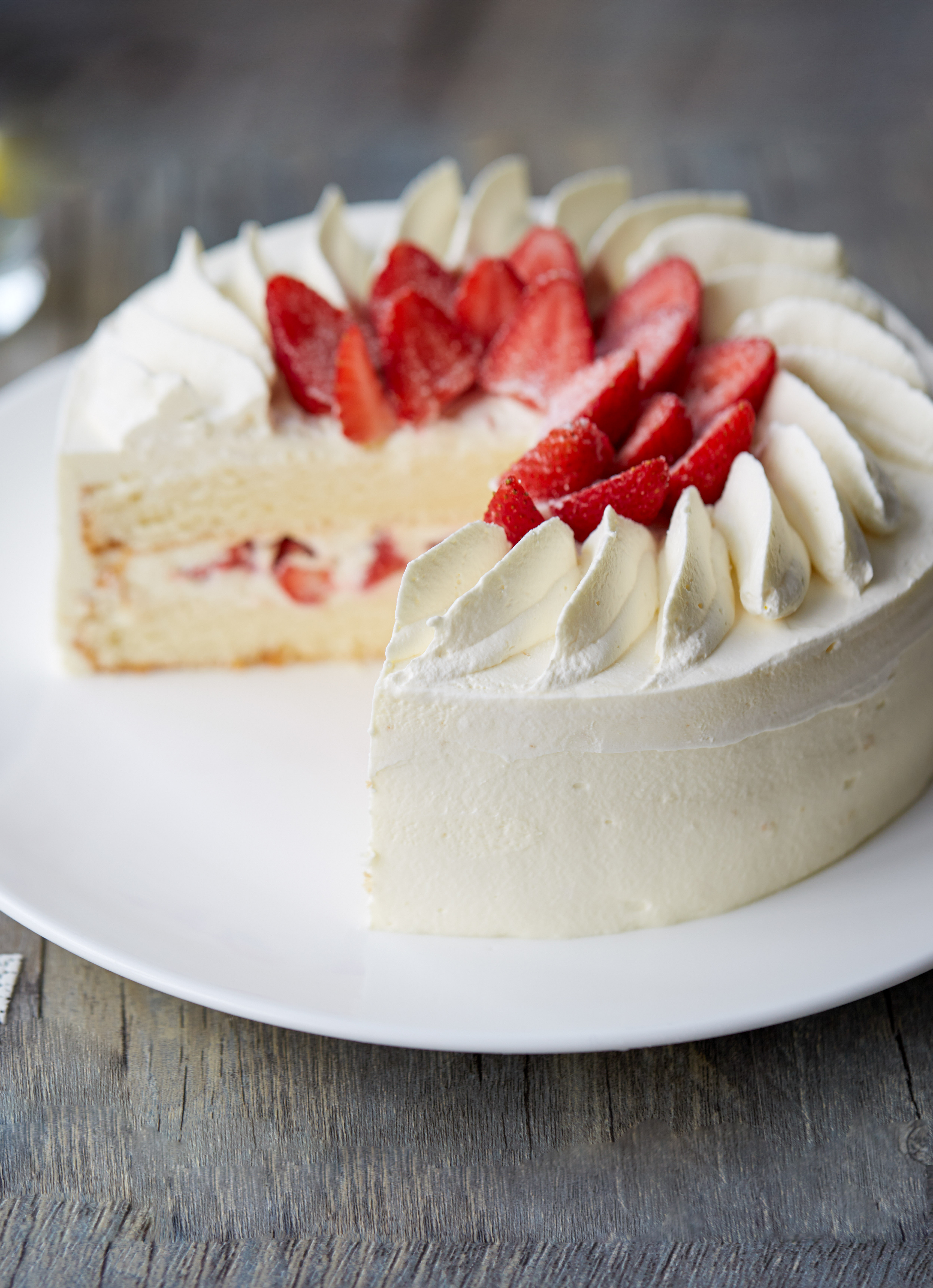 草莓动物奶油蛋糕