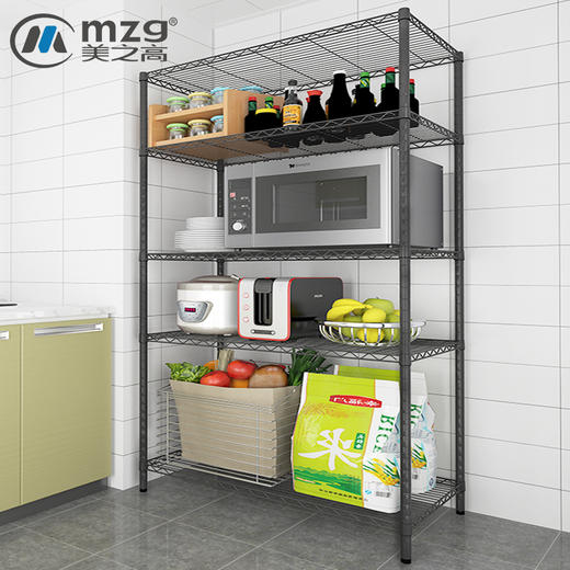 美之高  置物架金属家用收纳架仓储货架展示架重型仓储置物架货架家用五层货架 45*120*175cm 商品图0