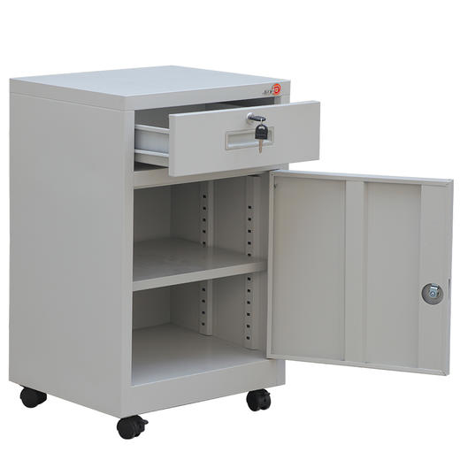 钱柜矮柜储物柜办公文件柜铁皮柜子资料柜活动柜带锁 商品图1