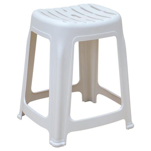 华恺之星 休闲椅凳子 家用餐椅圆凳 塑料凳HK5080灰白 商品图5