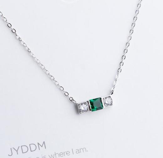 【首饰】小方形S925纯银时尚创意锁骨链 商品图1