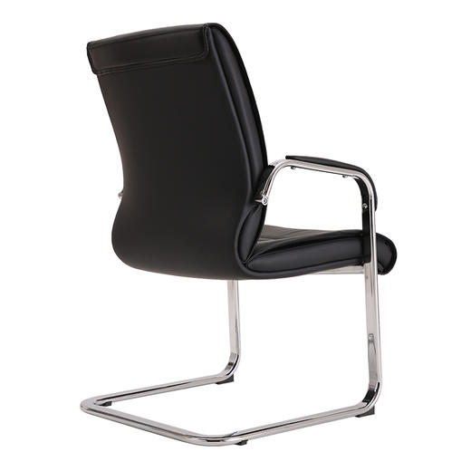 中伟电脑椅会议椅家用弓形脚办公椅子洽谈椅会客椅加厚钢架款-黑色 商品图3