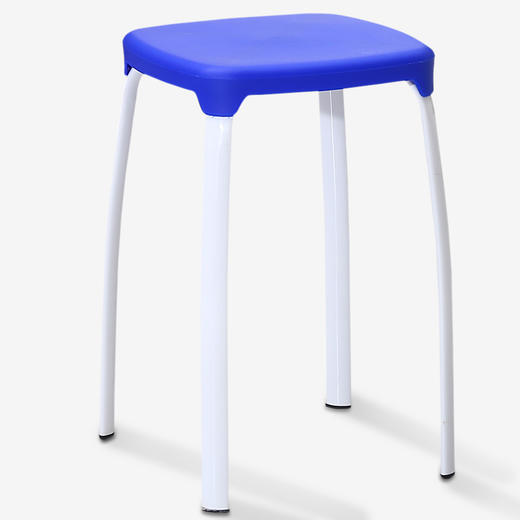 华恺之星 凳子椅子休闲时尚彩色换鞋凳加厚塑料凳子矮凳 蓝色 商品图4