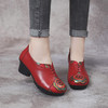 MLD-859新款2019秋季粗跟花朵软底真皮单鞋 商品缩略图0