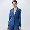 19LUX04新款深海蓝格纹气质女装西服外套女西装套装女士九分裤两件套 商品缩略图3