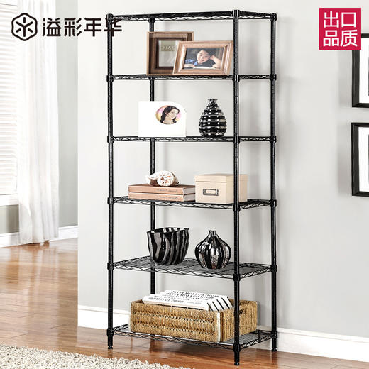 溢彩年华 六层厨房置物架 落地货架子储物收纳架 55x30x175cm移动书架微波炉架花架浴室架子 DKI2-173M 商品图5