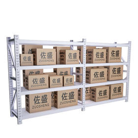 佐盛仓储货架置物架储物架超市仓库库房展示架中型2米白色四层主架