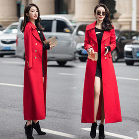 HK-MYD1965初秋时尚韩版新款修身收腰显瘦过膝外套