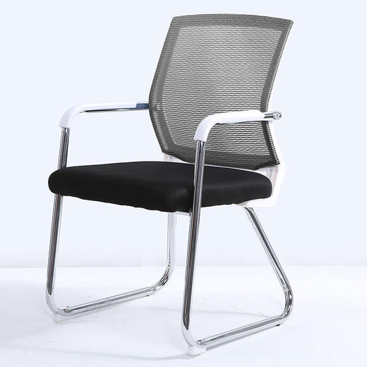 奈高电脑椅办公椅职员网椅会议椅弓形椅子家用电脑椅子休闲椅 灰色 商品图0