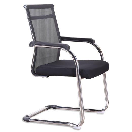 奈高办公家具电脑椅办公椅会议椅职员椅网布弓形椅黑色 商品图1