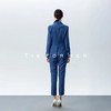 19LUX04新款深海蓝格纹气质女装西服外套女西装套装女士九分裤两件套 商品缩略图1