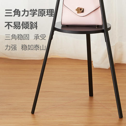 溢彩年华 衣帽架落地衣架卧室北欧简易置衣架立式挂包架衣服架子创意挂衣架 设计师款典雅黑 DKC5571 商品图2