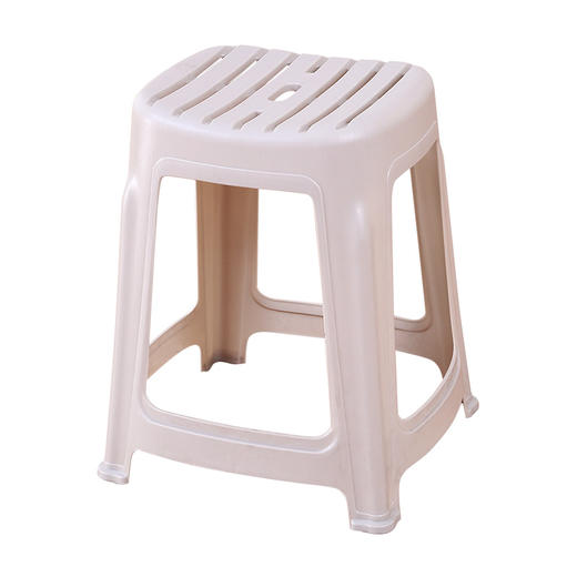 华恺之星 休闲椅凳子 家用餐椅圆凳 塑料凳HK5080灰白 商品图6