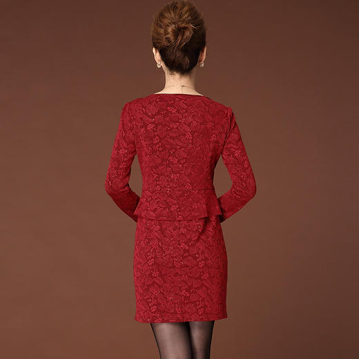 YZL-869秋季新款印花刺绣长袖连衣裙 商品图1