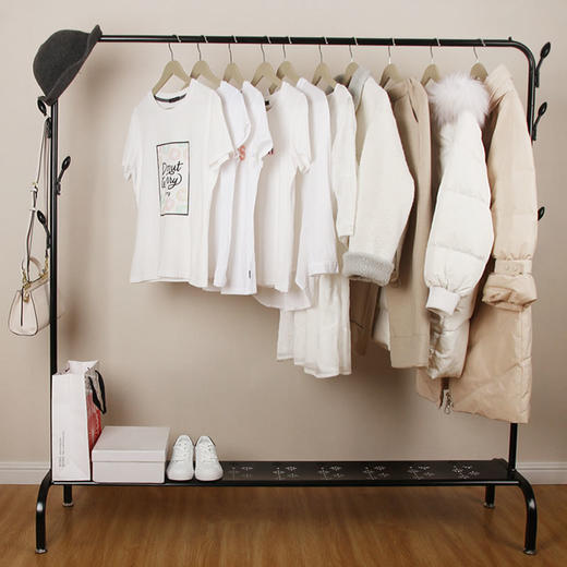 枫尚 晾衣架落地晒衣架单杆衣服架子挂衣架阳台晾衣杆户外晾晒架室内1.5米 1150GB 商品图5