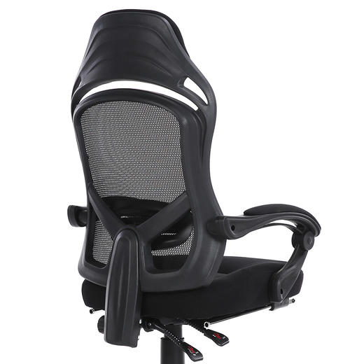 中伟电脑椅午休椅办公椅子人体工学椅家用转椅网椅时尚座椅休闲椅子黑框 商品图3