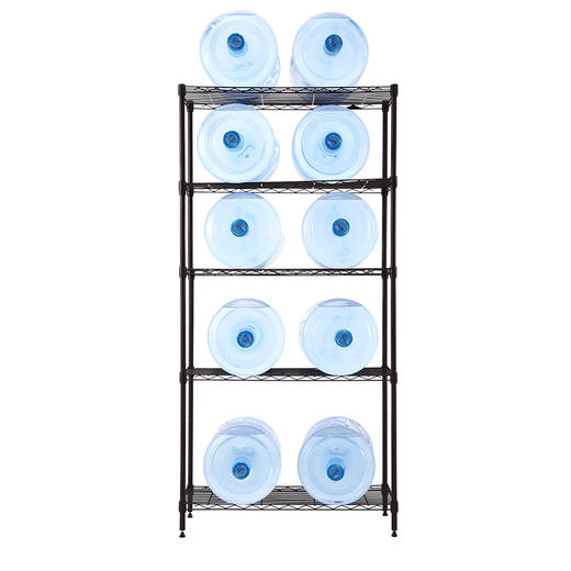 美之高 五层家用轻型储物架室置物架网格厨房置物架 落地架75*35*150cm 客厅五层置物架经典黑 商品图5
