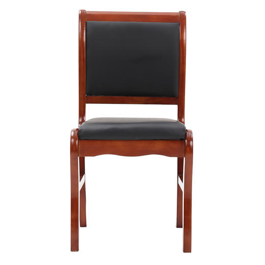 中伟办公椅电脑椅实木皮革会议椅靠背椅培训椅子 商品图1