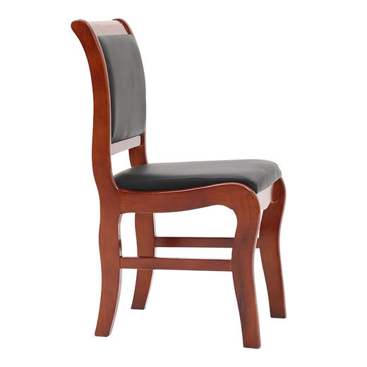 中伟办公椅电脑椅实木皮革会议椅靠背椅培训椅子 商品图2