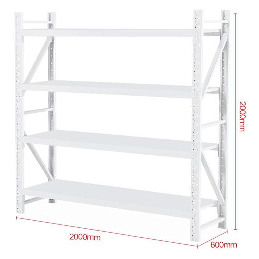 中伟仓储货架超市仓库架展示架中型2米四层主架白色款2000*600*2000mm 商品图0