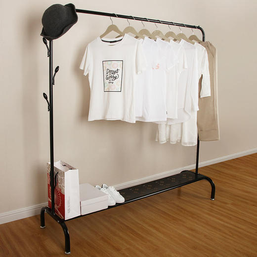 枫尚 晾衣架落地晒衣架单杆衣服架子挂衣架阳台晾衣杆户外晾晒架室内1.5米 1150GB 商品图6