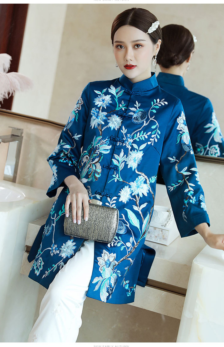 复古中国风重工刺绣唐装薄款外套og99269