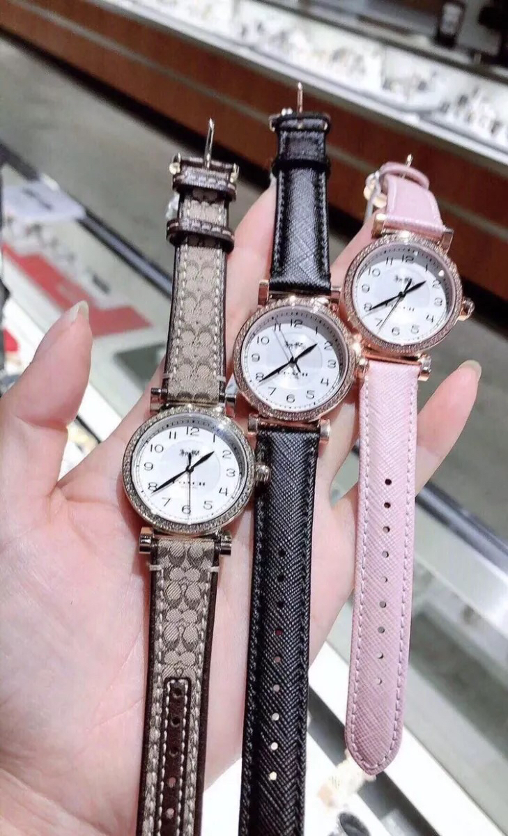 la现货7月折扣coach蔻驰石英表女镶钻手表刘雯同款