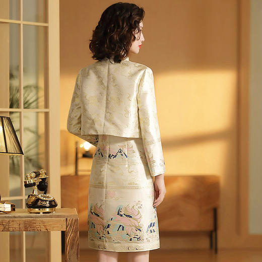 AYK-190610秋季新款时尚改良中旗袍裙 商品图3