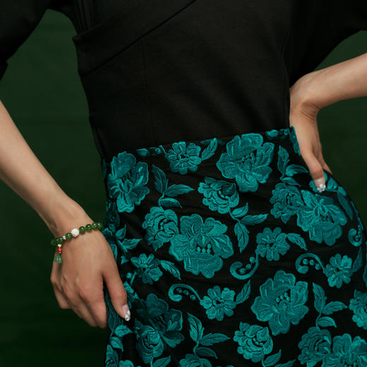 天然碧玉猛犸牙莲花8mm手串手镯高贵典雅轻奢礼物汉服搭配国风醍醐原创 商品图1