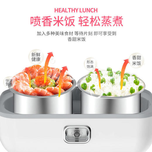 蒙得保温饭盒上班族加热电热饭盒蒸饭器煮饭锅迷你电饭煲小型2人 商品图2
