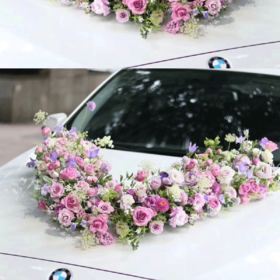 梦幻浅紫色婚车