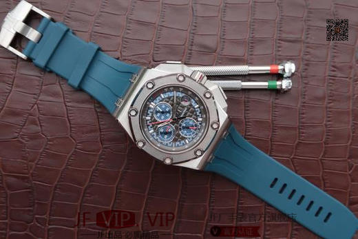 JF爱彼26568，车神舒马赫限量版！皇家橡树12秒 版本！3126机！透底，前后蓝宝石！钛金属表壳！钛陶瓷圈口！44MM。 ！全功能男士手表 商品图7