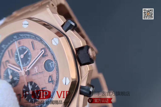 JF爱彼26470st 土豪玫瑰金 搭载复刻原版3126全自动机械机芯 1比1超级复刻透底，镀18K玫瑰金精钢表带，高端大气男士手表 商品图4