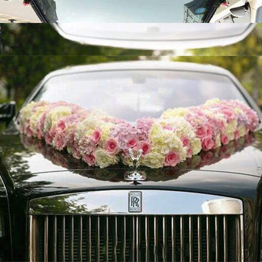 粉色系大气V型婚车 商品图0