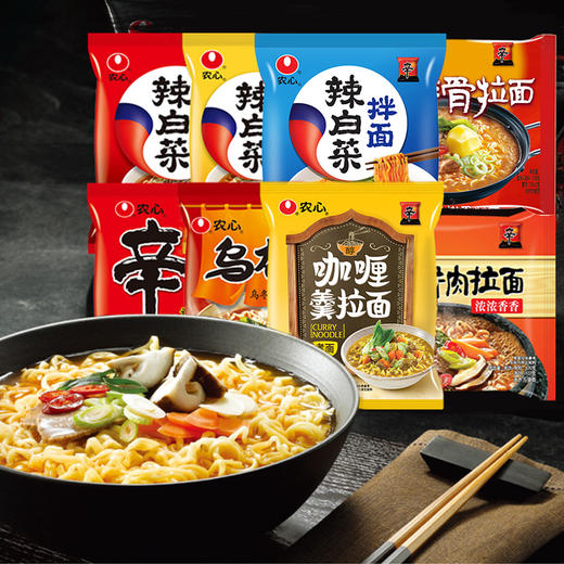 【1袋】韩国进口 农心 泡面方便面1袋（拉面/拌面/乌龙面/炸面/汤面多口味可选） 商品图3