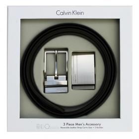 CALVIN KLEIN/CK卡文克莱男式均码黑/棕色3.5CM宽双面双头可调节皮带礼盒 腰带 74384-BBWJPY带授权招加盟代理