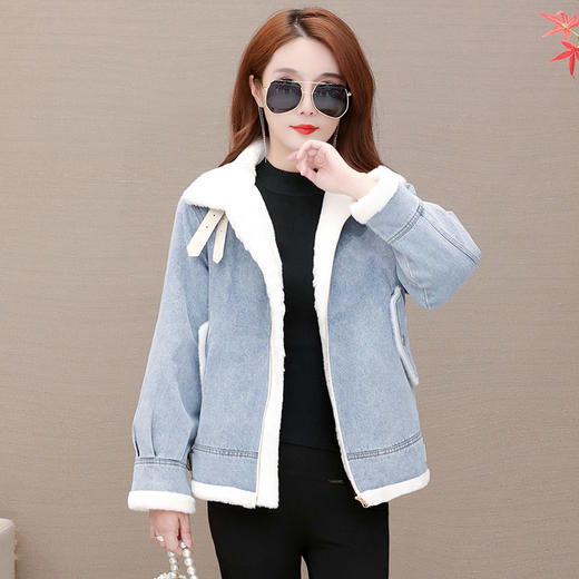 ZMLM-0003新品牛仔加绒加厚休闲保暖时尚外套 商品图0