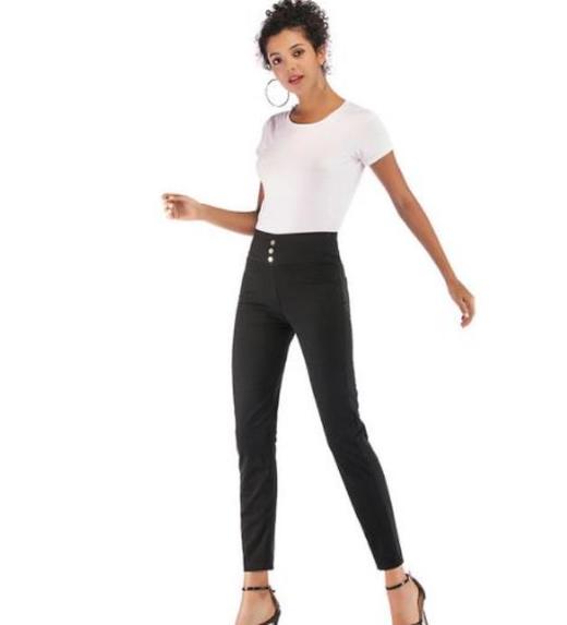 【服饰鞋包】欧美秋冬打底裤 女黑色长裤显瘦 商品图0