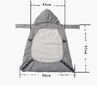 【婴儿用品】。婴儿背带腰凳保暖披风 灰黑2色挡风披毯绒斗篷加厚绒布婴儿抱毯 商品缩略图3