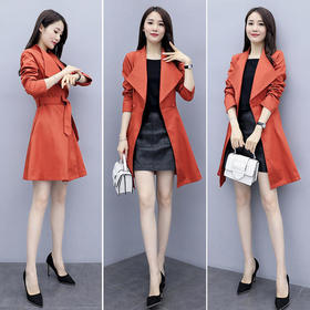 L-SWCS3659-1秋季新款韩版简约宽松风衣外套