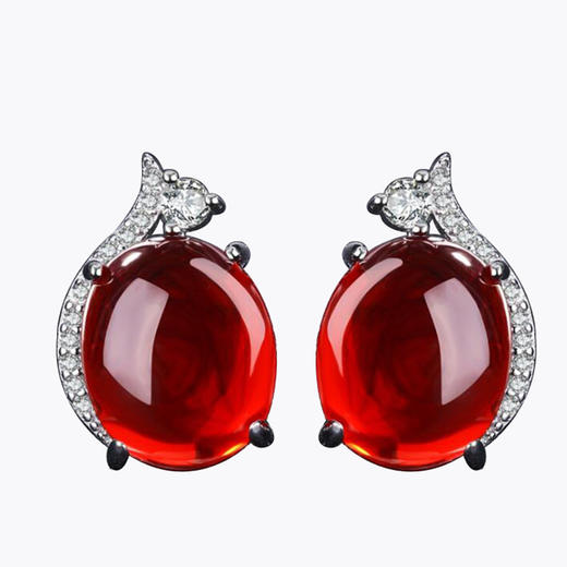 YZ-096气质唯美人工玉髓韩国学生简约大气耳环 商品图4