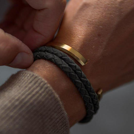 北京仓｜Skultuna-Icon-磨砂金色 手镯（男女同款）［瑞典设计师］ 商品图3